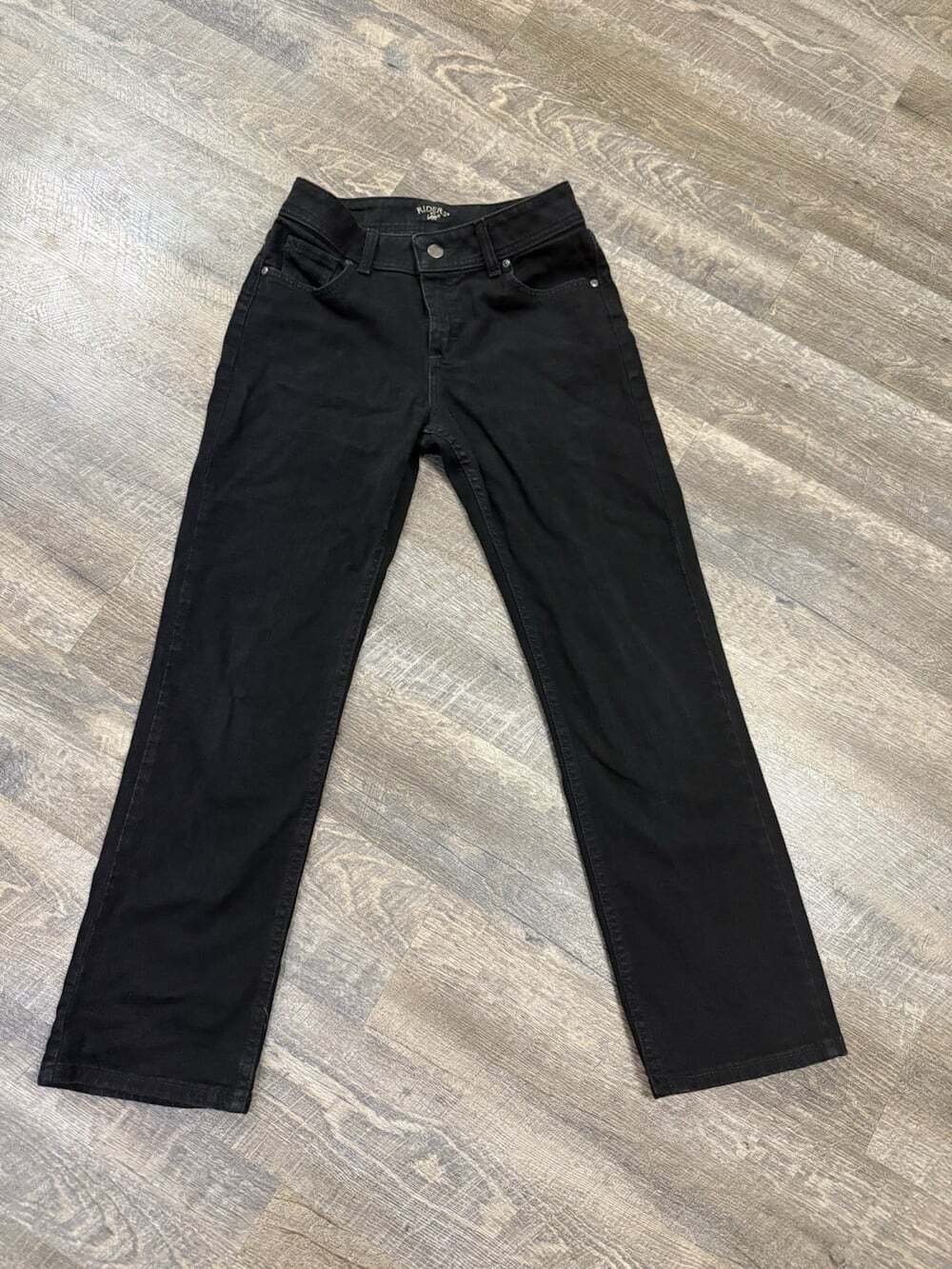 Vintage Lee Riders Jeans Womens 6P Black Denim Straight Leg High Rise USA 90s
